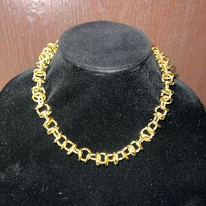 Kenneth Jay Lane Gold Choker Necklace 925